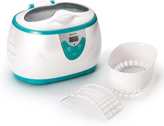 Ukoke UUC06G Ultrasonic Cleaner, Professional Jewelry Cleaner for Eyeglasses, Rings and Watches, 42kHz Portable Sonic Cleaner with 600ml Capacity Stainless Steel Tank