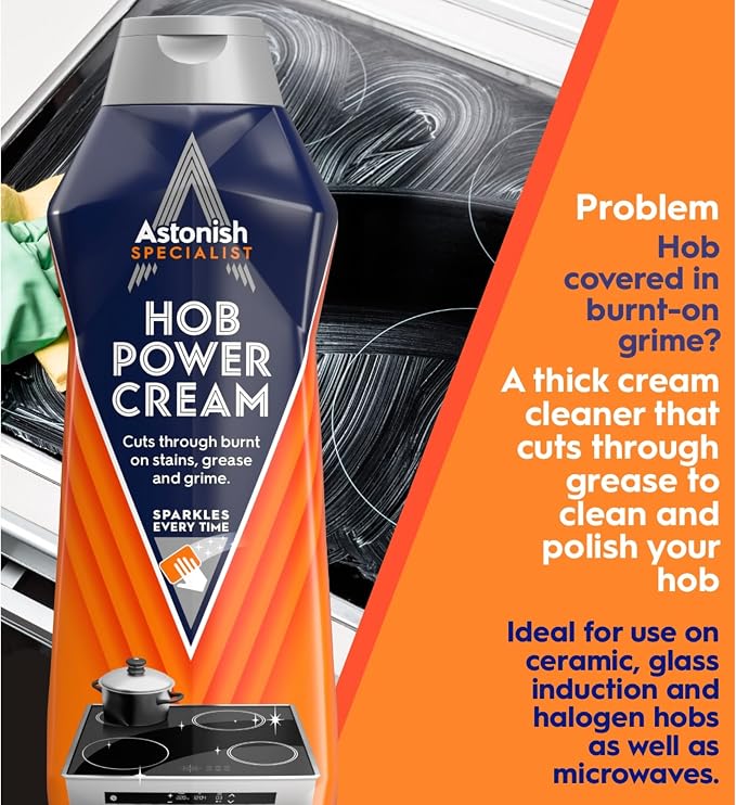 Astonish Glass Cooktop Cleaner Cream - Microwave & Stove Top Cleaner, 16.9oz