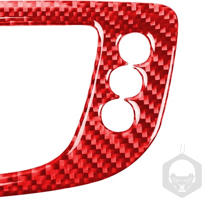 Door Handle Trim Fit for Dodge Charger/Chrysler 300 2011-2023 | Real Carbon Fiber | Accessories | Door Handle Surround Trim Stickers | Anti-scratch | Self-adhesive | Red
