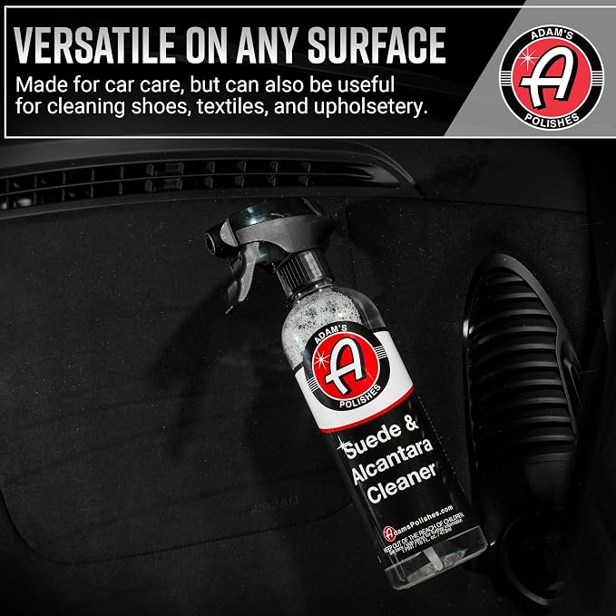 Adam's Suede Cleaner (16oz) - Professional Automotive Micro-Suede Cleaner For Car Interiors, Upholstery, Shoes, Clothing, Removes Stains & Refreshes Suede Material