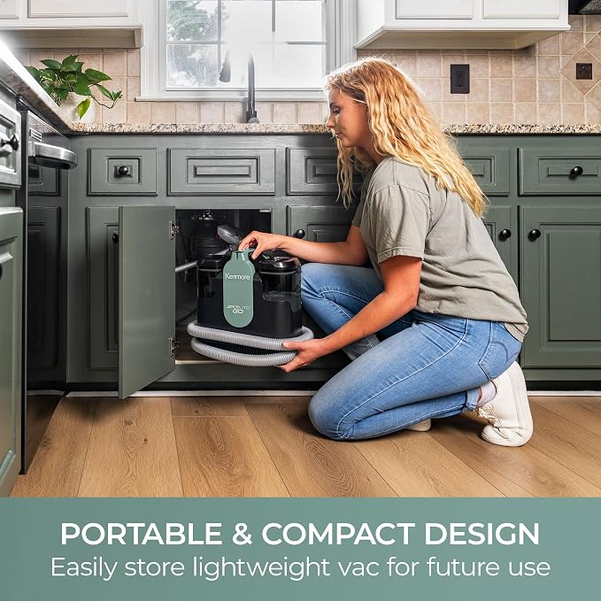 Kenmore SpotLite Go Pet Portable Carpet & Upholstery Cleaner Machine | 16KPa Suction with 2-in-1 Tough Stain Tool, Lightweight Spot Stain Remover for Couch, Car Detailing, Rugs & Stairs