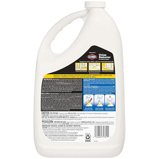 CloroxPro Urine Remover for Stains and Odors Refill, 128 Ounces (Package May Vary)