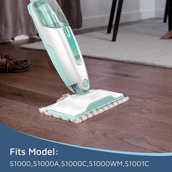 F Flammi 12 Pack Microfiber Mop Replacement Pads for Shark Steam Mop S1000/S1000A/C/WM/S1001C & S2001 with Professional Scrubbing Strips – Washable Reusable for Hardwood/Tile/Laminate