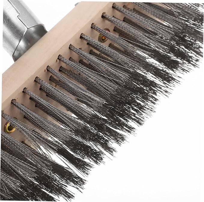ABOOFAN Stainless Steel Wire Floor Brush Outdoor Scrub Brush for Moss Cleaning Heavy Duty Scrubber for Concrete Tile Garage