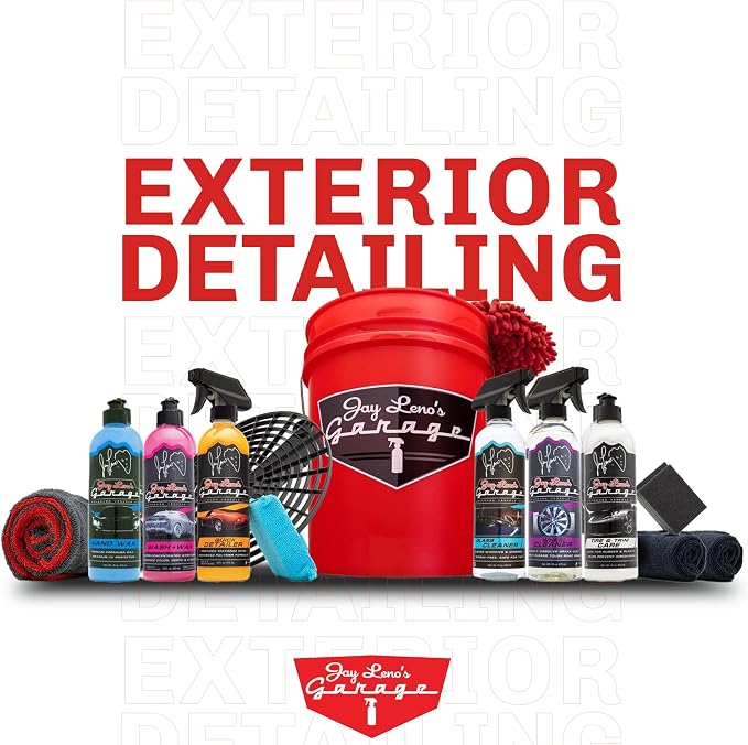 Jay Leno's Garage Glass Cleaner Spray – Streak-Free Auto Glass Cleaner for Cars, Automotive Window Cleaner for Car Windows, Windshields & Mirrors, Tint-Friendly Interior & Exterior Glass – 16 oz