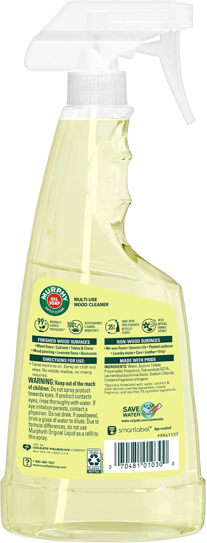 Murphy Oil Soap Wood Cleaner, Concentrated Original Spray, 650 ml / 22 Fl. Oz - 3 Packs