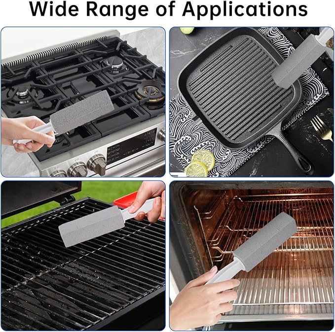 Cleaning Pumice Stone for Stove Grates - 2 Pack to Remove Water Rings and Stains