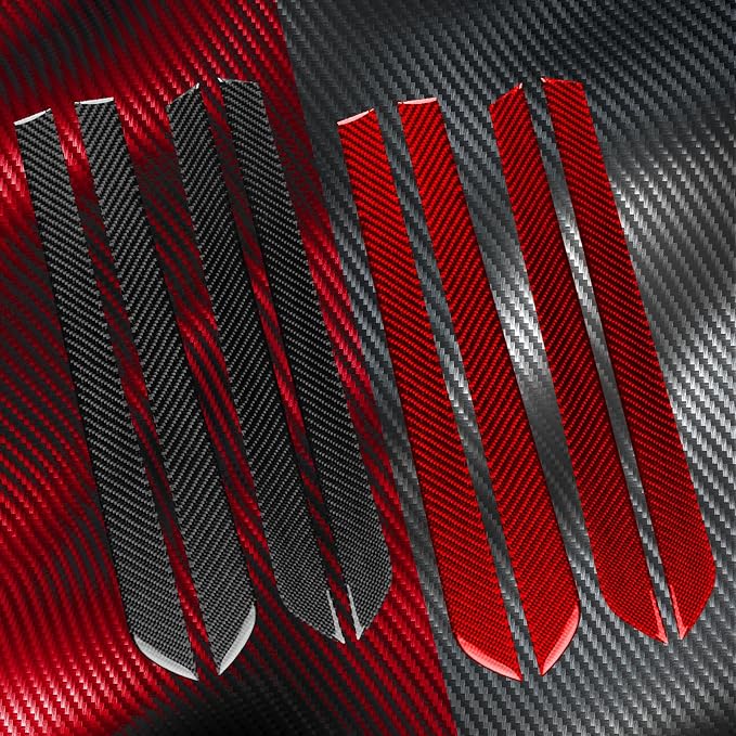 Door Panel Decals Fit for Toyota 4Runner 2003-2009 Real Carbon Fiber | for 4 Runner(N210)2003 2004 2005 2006 2007 2008 2009 SR5/Sport Edition/Limited|Door Panel Accessories|Thick Overlay