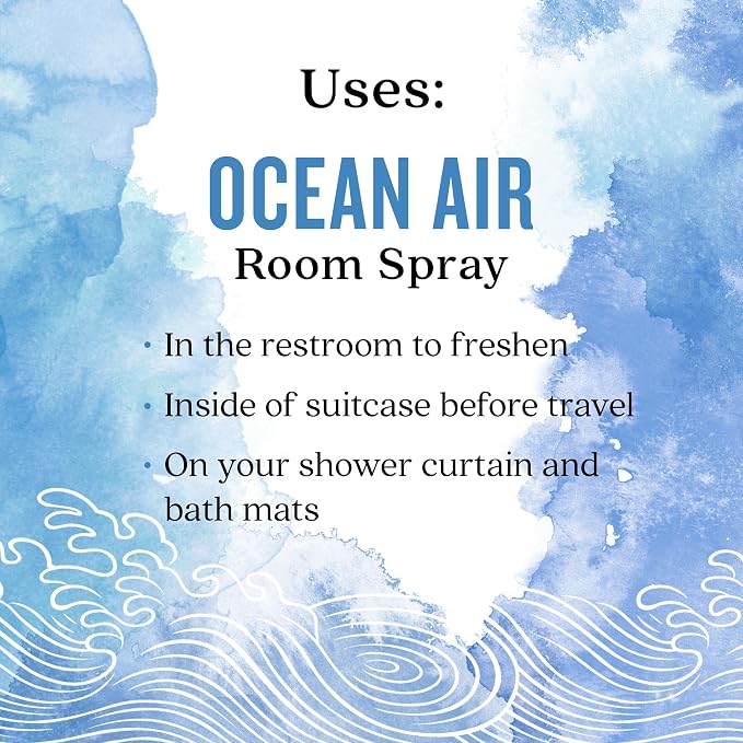 Aura Cacia Ocean Air Room Spray 8 Fl. oz. - Light Aroma, No Synthetic Fragrances