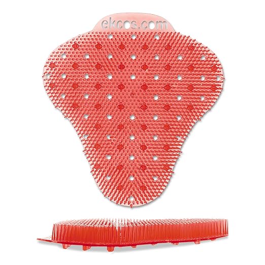 Diversey Ekcos EKS-10R-12 ekcoscreen 60 Day Premium Anti-Splash Urinal Screen, Deodorizer for Cleaner Restrooms, Melon Scent, Red (2 Packs of 6) 12-Screens