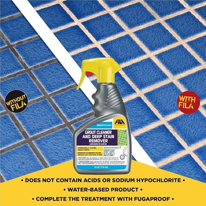 FILA Filagrout Net 24 OZ, Grout Cleaner for Tile Floors, Ceramic Tile and Porcelain Tile, Non-acid and Biodegradable
