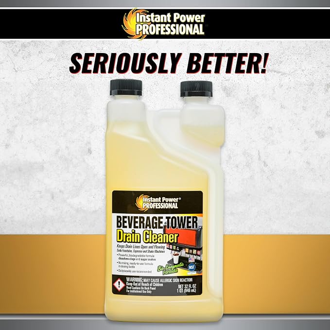Instant Power Professional Beverage Tower Drain Cleaner, Keg Line Cleaner Solution