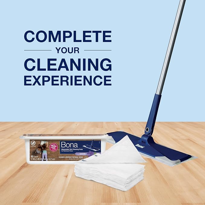 Bona® Disposable Wet Cleaning Pads for Hardwood Floors, Lavender Scent (Pack of 2)