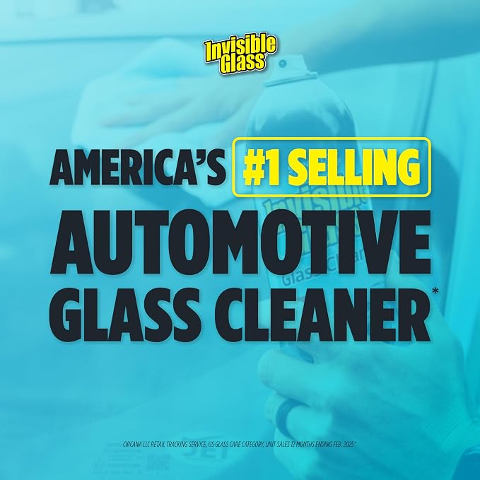 Invisible Glass 91164-12PK Premium Aerosol Glass and Window Cleaner for Auto and Home Cleans Glass, Windows, Windshields, and More, Streak-Free, Ammonia-Free, Tint-Safe, 19 oz (Pack of 12)