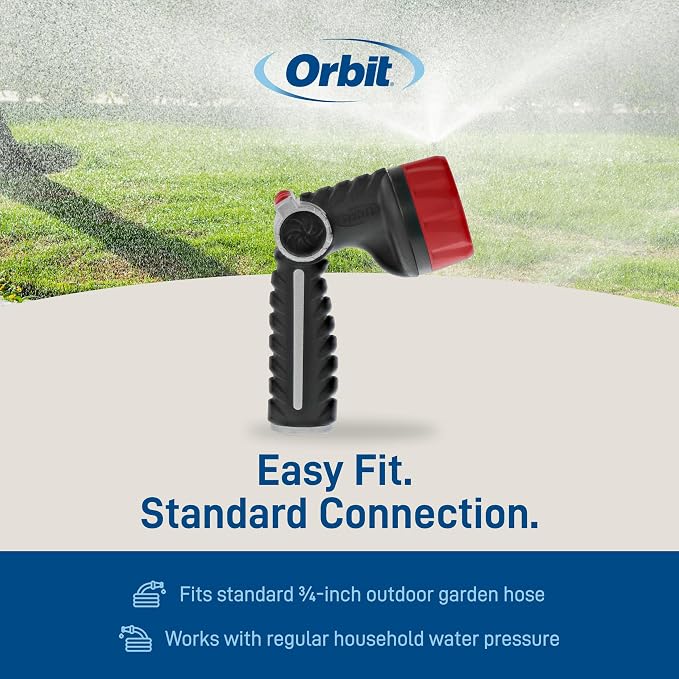 Orbit Pro Series 8-Pattern Thumb Control Hose Nozzle - 26812