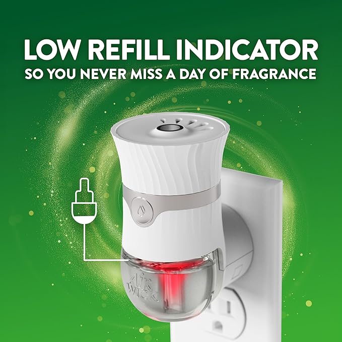 Air Wick Plug in Scented Oil Starter Kit,2 Warmers + 6 Refills,Lavender & Chamomile,Eco Friendly,Essential Oils,Air Freshener,(Pack of 2)
