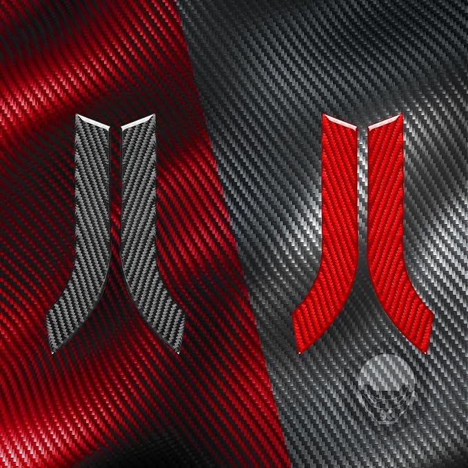 Real Carbon Fiber Trim for Honda Accord Accessories | for 2003 2004 2005 2006 2007,Central Console Panel Side Cover,Thick Overlay Sticker Decal