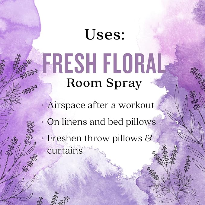 Aura Cacia Fresh Floral Room Spray 8 Fl. oz. - Light Aroma, No Synthetic Fragrances (Pack of 2)