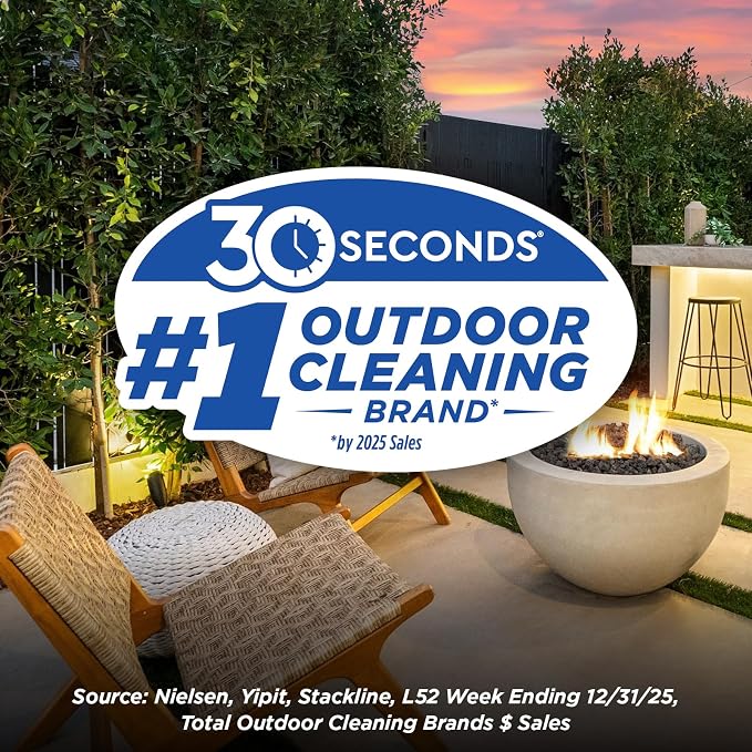 30 SECONDS Pro Power Suds Mold Pro Mold and Mildew Stain Remover | Scrub Free | Brighter Results Instantly | Ready To Use | 64 fl. oz. Hose End Sprayer (2 Pack)