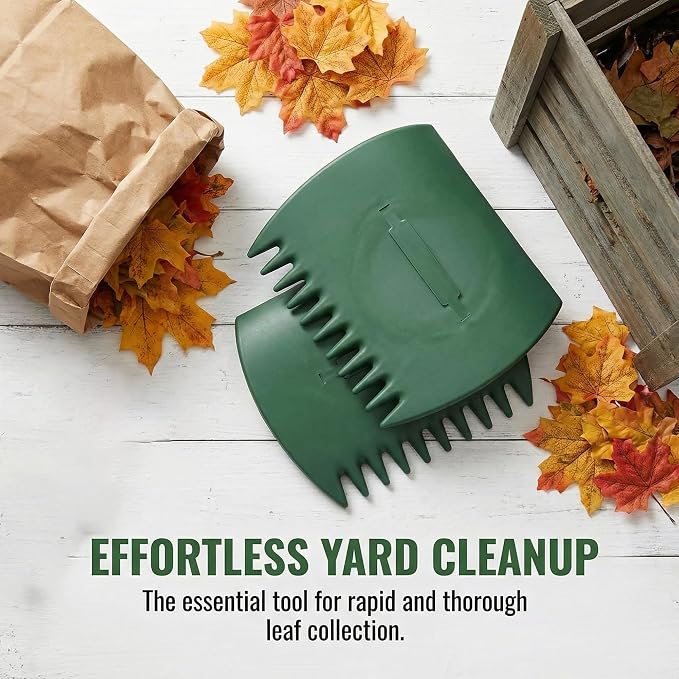 Leaves Grabber - 2 PCS Handheld Hazelnut Leaf Scoop for Fast Lawn Cleanup, Garden Leaf Scoops Hand Rakes for Fallen Leaves, Grass Clippings and Yard Trash