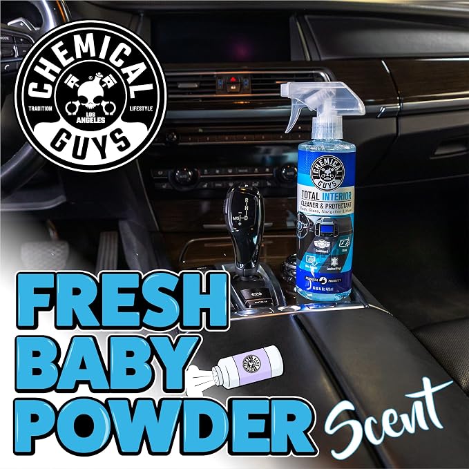 Chemical Guys, Total Interior Cleaner & Protectant for Cars, 16 oz, 2 Pack | Cleans dashboards, seats, door panels, trim and glass in one step, leaving a fresh, streak-free, factory-style look