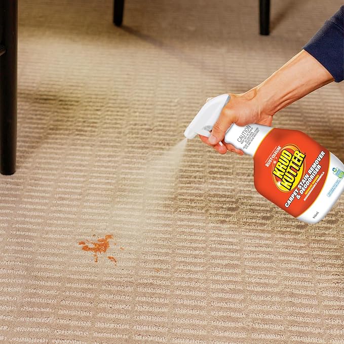 Krud Kutter CR326 Instant Carpet Cleaner/Stain Remover Plus Deodorizer Spray, 32 Fl Oz