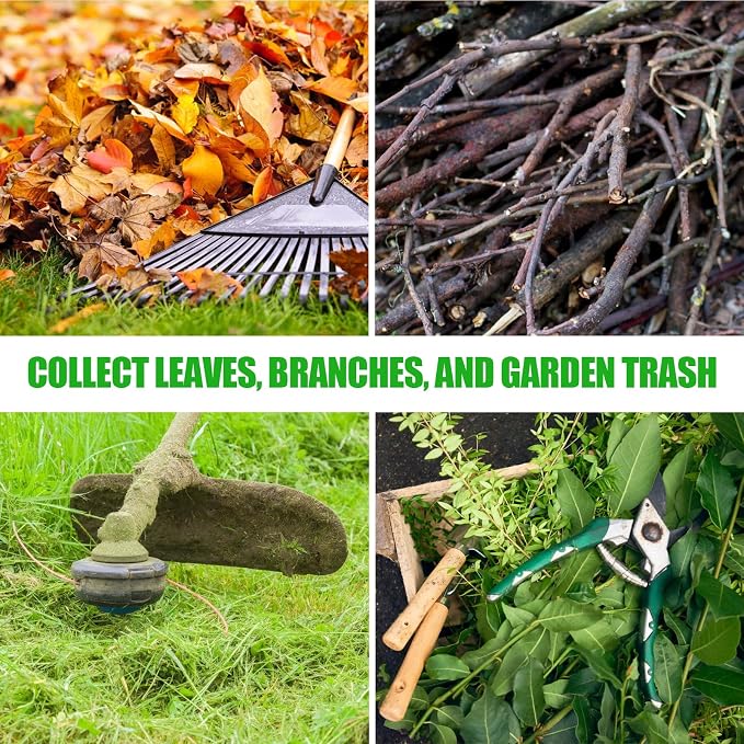 UQM Leaf Collector, Portable Pop Up Leaf Bags, Foldable Leaf Pick Up Tools | Reusable Yard Garden Bags for Leaves Lawn Trash, Patent Number D1005635