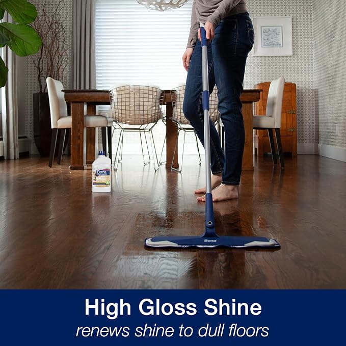 Bona Ultimate Hardwood Floor Care Kit – Pivoting Mop, Cleaning Solution & Refill, Floor Polish, Microfiber Pads for Dusting, Mopping & Polishing
