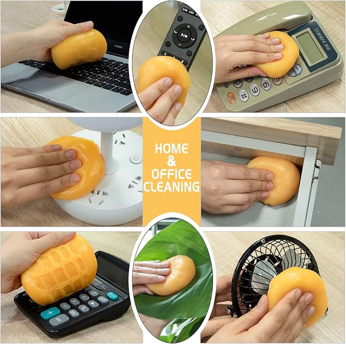 TICARVE Car Cleaning Gel Car Detailing Putty Car Cleaning Putty Gel Auto Detailing Tools Car Interior Cleaner Car Cleaning Kits Cleaning Slime Keyboard Cleaner Yellow | Car Interior Cleaner Supplies Car Putty For Cleaning Car Essentials Keyboard Office...