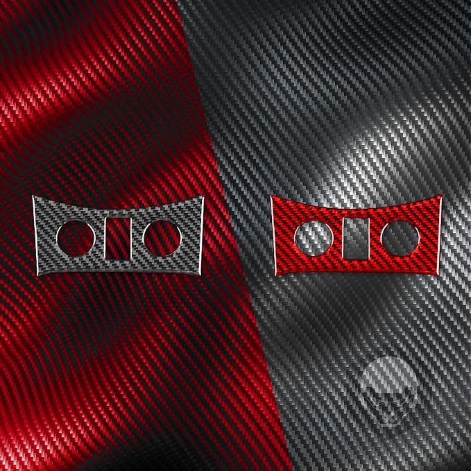 Real Carbon Fiber Trim for Infiniti Accessories | for G37 G25 Q60 Q40 X S 2011-2015 2012 2013 2014 Sedan Coupe Convertible Center Seat Heating Button Thick Overlay Decal - A