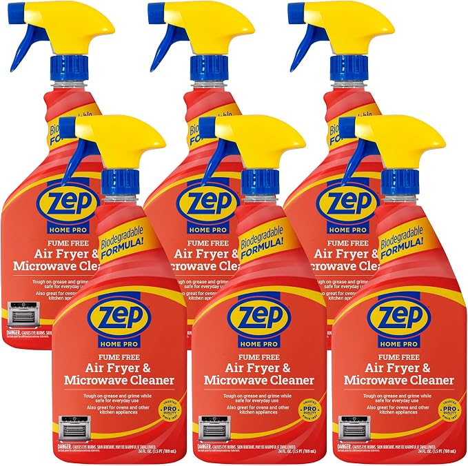 Zep Home Pro Fume-Free Oven, Air Fryer, & Microwave Cleaner - 24 Fl. Oz. (Case of 6) - R49306 - Eliminates tough grease, grime, and food residue without any harsh fume