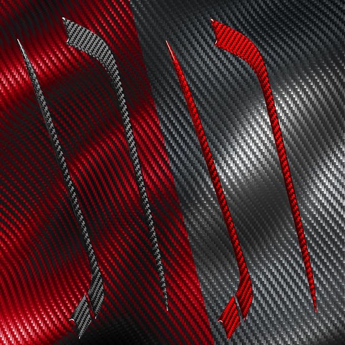 Carbon Fiber Front Grille Stickers Fit for Audi A3 8Y S3 2021-2025 | Front Grille Side Trim Decorations | Accessories | Anti-scratch | Self-adhesive