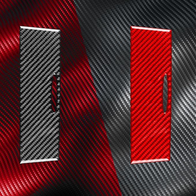 Power Outlet Decals Fit for Chrysler 300 2011-2023 Red Carbon Fiber | for 2011-2023 300 / 300C / 300S / Limited/Touring/Base|Central Console Interior Cover Trim Accessories|Thick Overlay