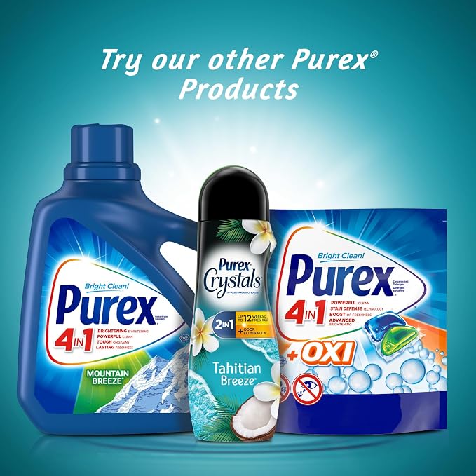 Purex Crystals in-wash Fragrance and Scent Booster,Tahitian Breeze,21 Ounce,(Pack of 8)