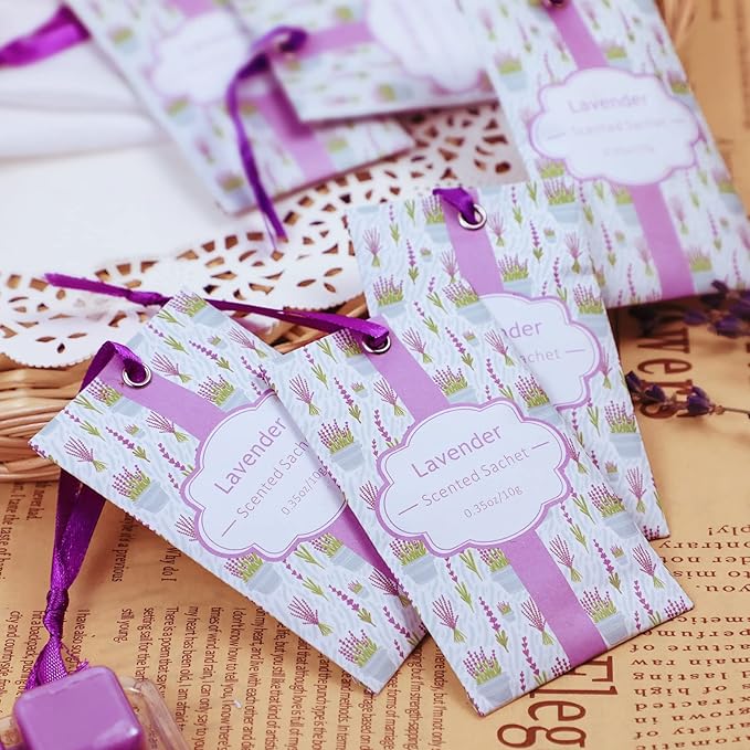 SCENTORINI Lavender Sachets for Drawer and Closet, Sachets Bags 14 Pack | Long-Lasting Home Fragrance Sachets Gift Set for Wardrobe Freshener, Closet, Drawer, Suitcases, Handbags,Gym Bag, Locker