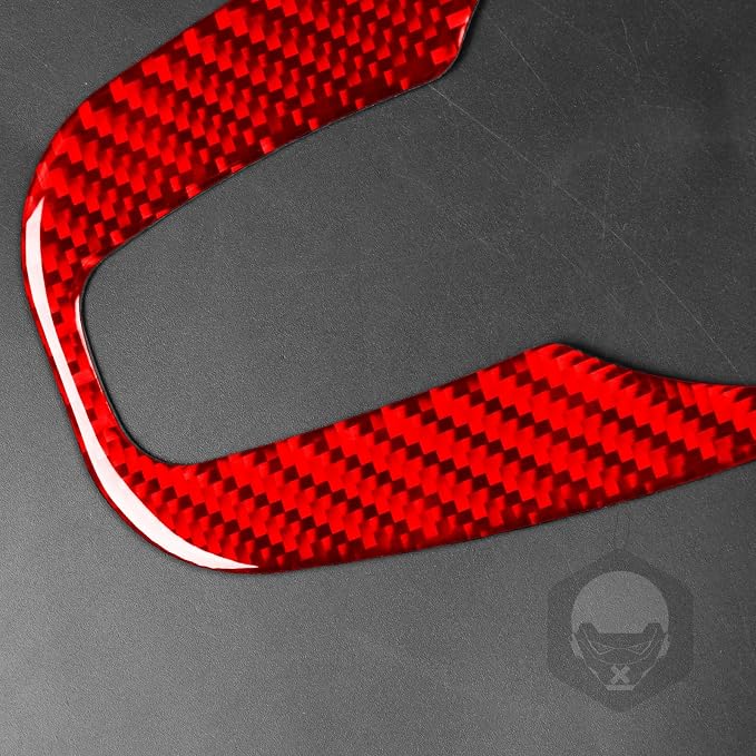 Red Real Carbon Fiber Trim for Nissan Rogue Accessories | for 2014-2020 / Rogue Sport 2017-2022 Door Pull Handle Sticker Exterior Thick Overlay Decal