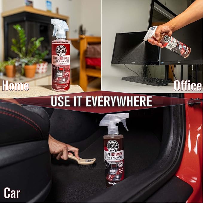 Chemical Guys, Total Interior Cleaner & Protectant, Black Cherry, 1 Gallon | Cleans leather, vinyl, plastic, glass and carpet in one step, residue-free finish with a black cherry scent