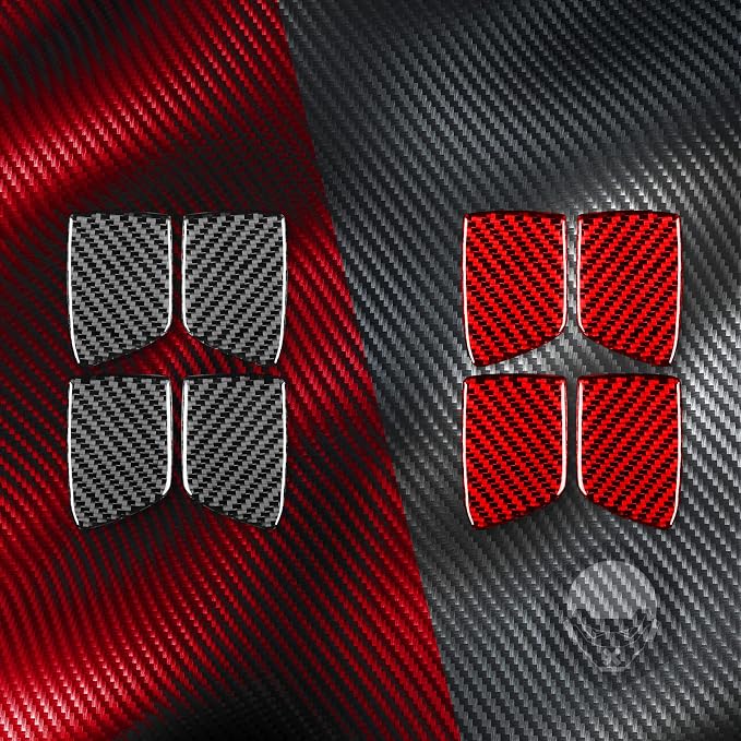Real Carbon Fiber Trim for Infiniti Accessories | for G35 G37 G25 Q60 Q40 2007-2015 S X Sedan Inner Door Pull Bowl Cup Cover Interior Thick Overlay Decal