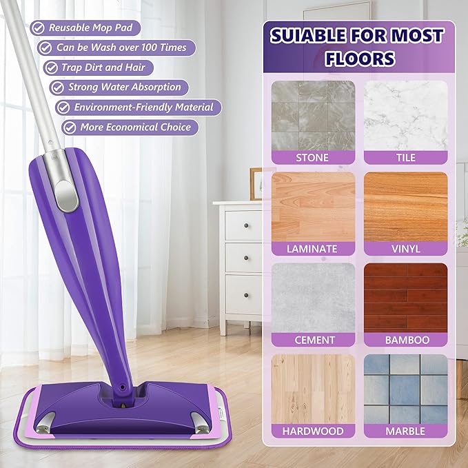 Reusable Mop Pad for Swiffer WetJet: 12PCS Pad Refills for WetJet Spray Mop | Microfiber Replacement Pads for Swiffer Mop, for Hardwood Floor Cleaning, Dry Wet Mopping Cloths, 12" Wet Jet Mop Refill