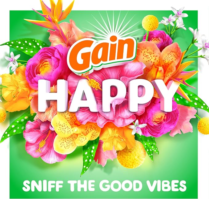 Gain In-Wash Laundry Scent Booster Beads, Happy, 24 oz (Pack of 4)