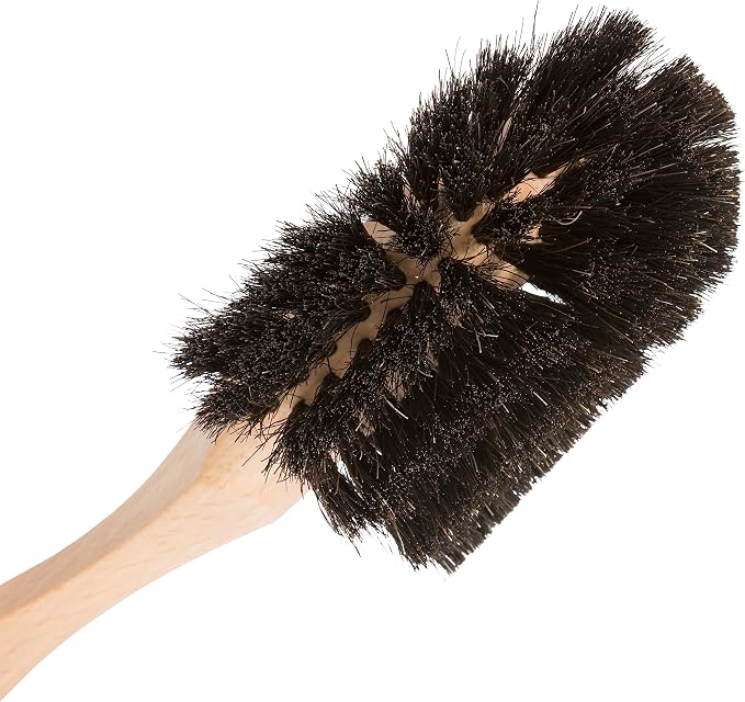 Dish Brush with Curved Handle - Splayed Horsehair