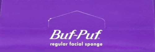 Buf-Puf Facial Sponge, Exfoliating | Dermatologist Developed | Reusable | White | Pack of 3