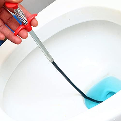 Drain Snake, Drain Clog Remover - Gutter Cleaning Tools Drain Cleaner for Toilet Sewer Shower Kitchen Bathroom Tub Clogged Drains Opener Cleaning Tool, Flexible Grabber Claw Pick Up Reacher (24 inch)