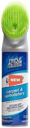 Woo-lite Carpet and Upholstery Foam Cleaner with Built-in Brush, Fabrics, Pet Odors Triple Action Stainlift Technology for Stairs