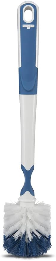 Unger 12.7” Flexible Glass and Bottle Scrub Brush, Extra-Long, Non-Scratch Cleaning Scrubber for Water Bottles, Travel and Coffee Mugs, Pitchers, Vases, Decanters, Glassware
