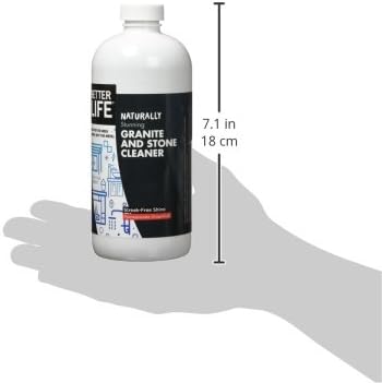 BETTER LIFE Granite Cleaner and Polish - Stone Countertop Cleaner for Marble, Quartz, Slate, Concrete Surfaces or Floors - Streak-Free Granite Stain Remover - 16oz (Pack of 2) Pomegranate/Grapefruit