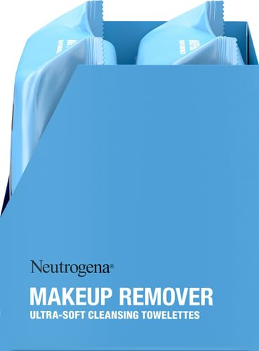 Neutrogena Makeup Remover Micellar Wipes for Face Daily Gently Removes Oil Dirt and Waterproof Makeup in a Simple Fully Plant-Based Cloth, 25 Count (Pack of 24)