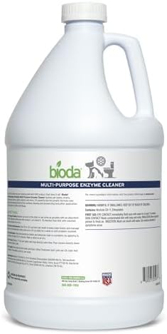 Bioda Probiotic Enzyme Cleaner & Deodorizer | Professional Strength | Enzyme Cleaner, Trash Can Deodorizer, Pet Stains, Odors, Drains, Floors, Bathrooms, Toilets | Made in USA | 1 Gallon | 4 Pack
