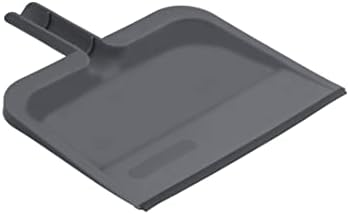 Superio Clip-On Dustpan with Rubber Lip - 10-inch Wide Durable Plastic Dust Pan with Comfort Grip Handle, Grey, 3-Pack