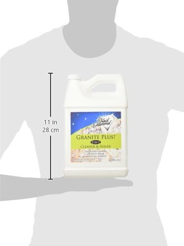 Black Diamond Stoneworks Granite Plus 2-in-1 Cleaner & Sealer, pH Neutral, Streak-Free Stone Cleaner for Granite, Marble, Quartz, Travertine & Limestone Countertops, Ready to Use (1-Gallon)
